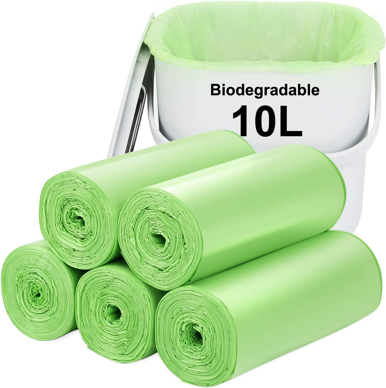 Biodegradable bin Bags 120PCS, 10L Small Bin Liner for Countertop Bin