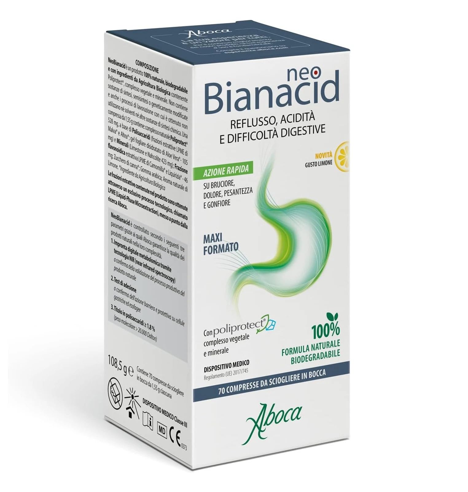 Aboca Neobianacid 70 comprimidos Sabor Limón