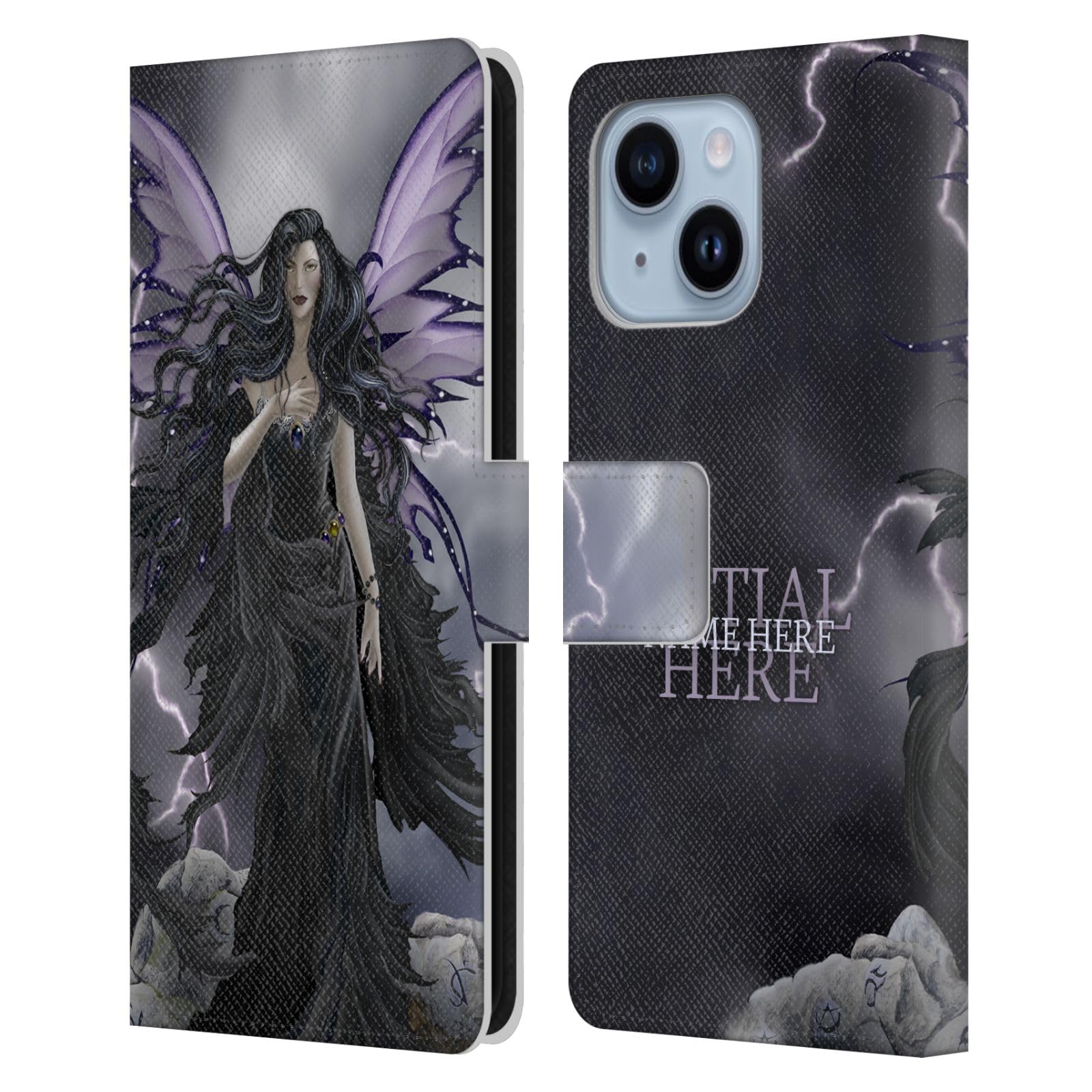 Idée cadeau étui iPhone 14 Plus personnalisé fée des tempêtes avec initiales - 7