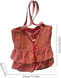 ELMWODHJ Vintage Red Slouchy Shoulder Bag – Practical storage