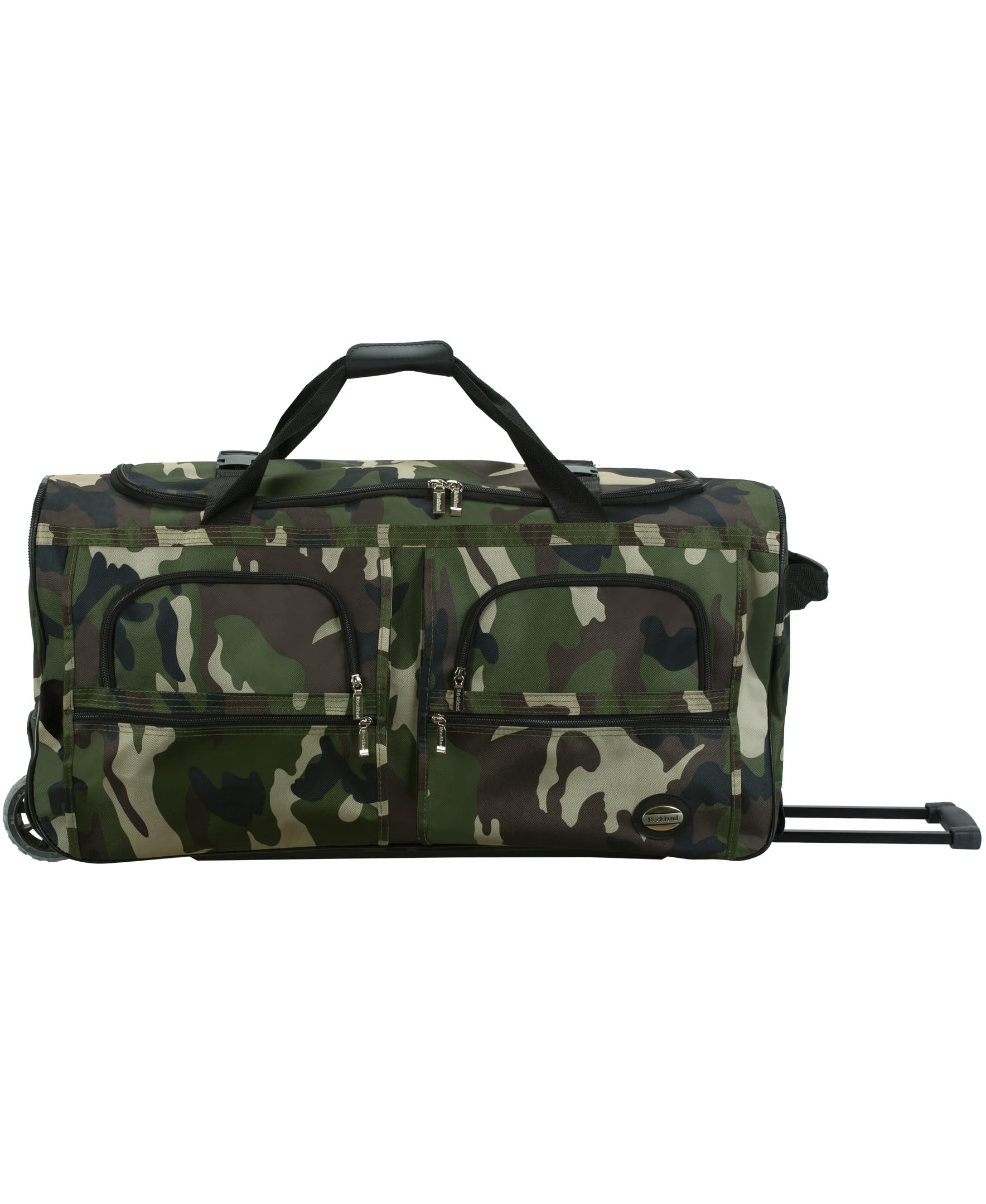 Rockland Rolling Duffel Bag, Black, 22"