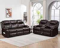 Vista 16 de Juego de Sofá Reclinable PALLOME - Juego de Sofá Reclinable, Juego de Muebles Reclinables de 2 Piezas, Sofá Reclinable de 3 Plazas y Sillón