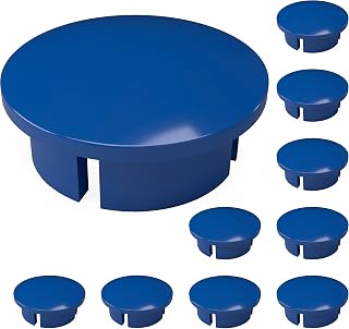 FORMUFIT F034IDC-BL-10 PVC Internal Domed End Cap, Furniture Grade, 3/4" Size, Blue (Pack of 10)