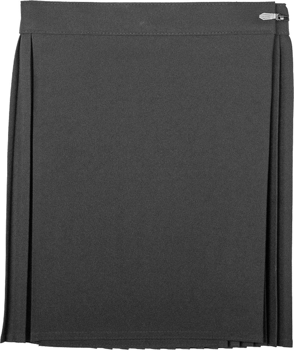 STAR FASHION Kids Girls School Uniform P.E. Netball Sports Gym Skirt Kilt Knife Pleats Wraparound Skirts Drop Waist Pleated Summer Skirt’s Sportswear (Waist 28") Grey