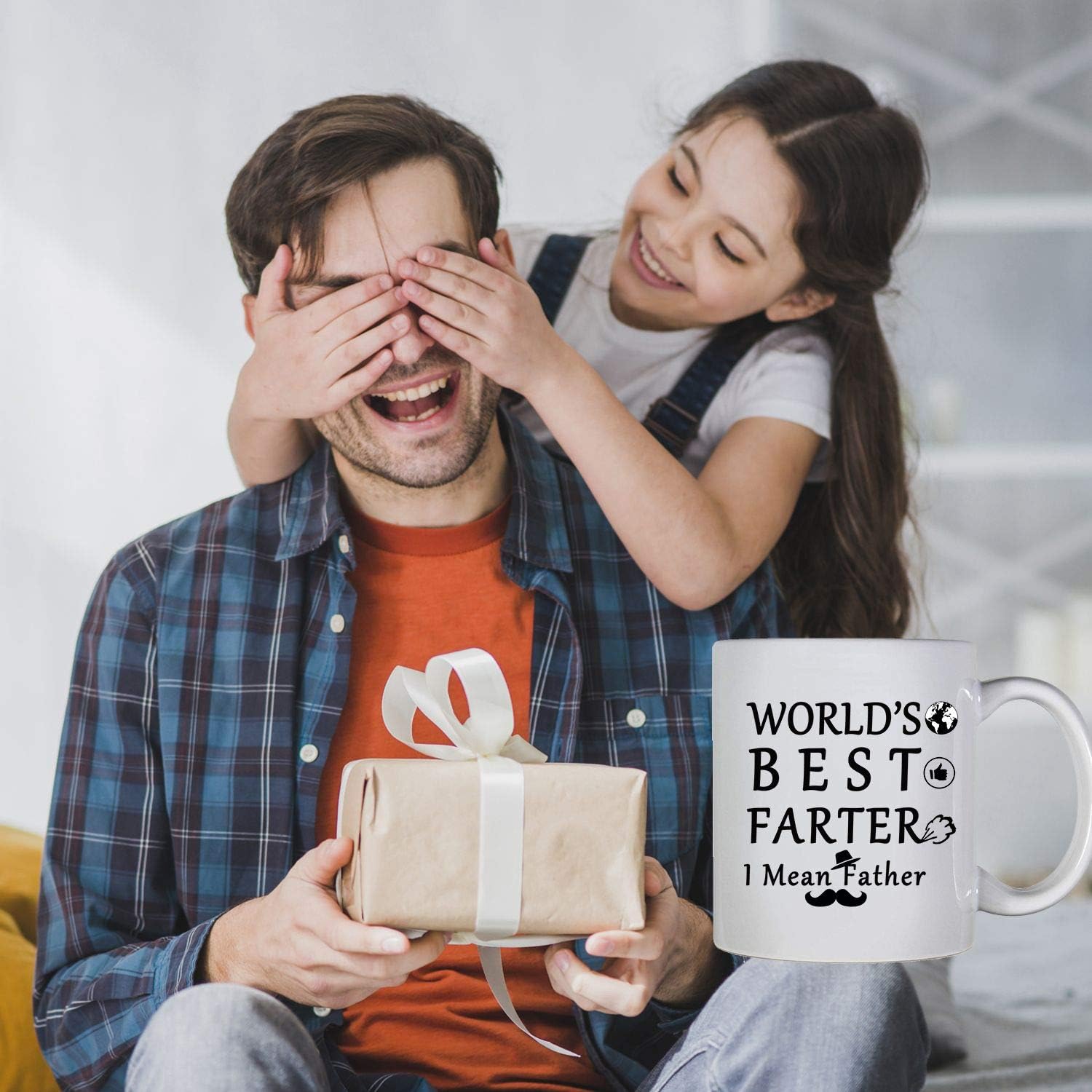 Product Deal KROPSIS Worlds Best Farter Ever I Mean Father Ceramic Coffee Mug White