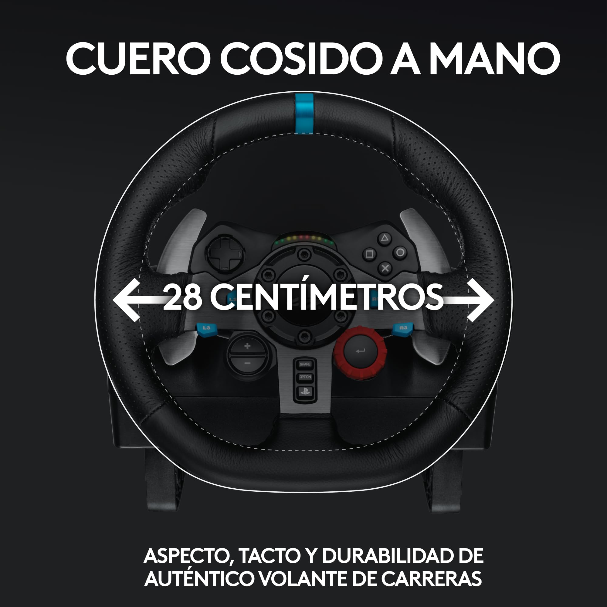Logitech G G29 Driving Force Racing Wheel and Floor Pedals, Enchufe británico - Negro