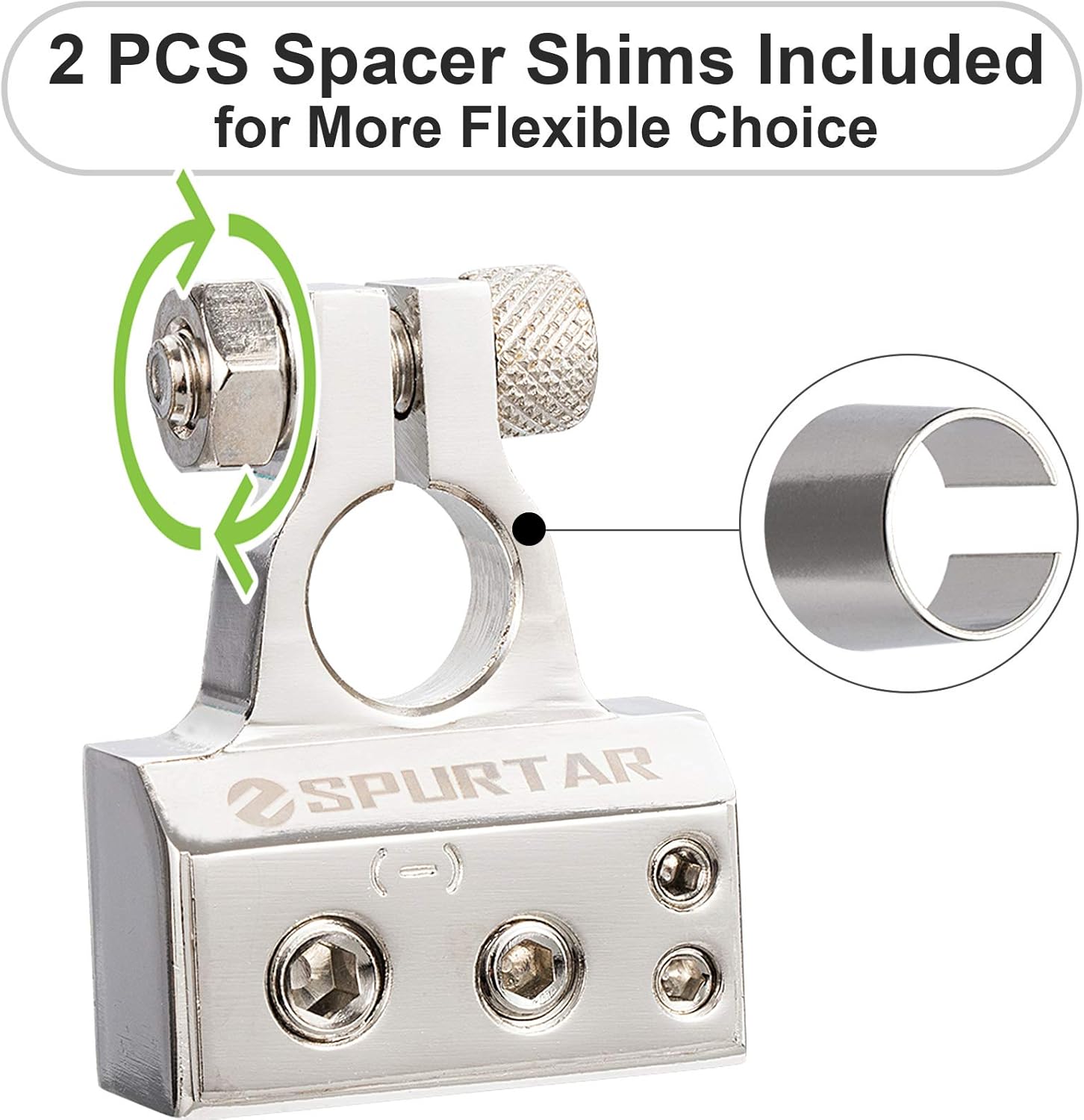 Spurtar Battery Terminal Connectors 0/4/8/10 Gauge AWG Heavy Duty Top Post AMP Battery Terminals Auto Car Battery Terminal Cable Ends Replacement Positive & Negative with 2 Clear Covers and Shims : Automotive