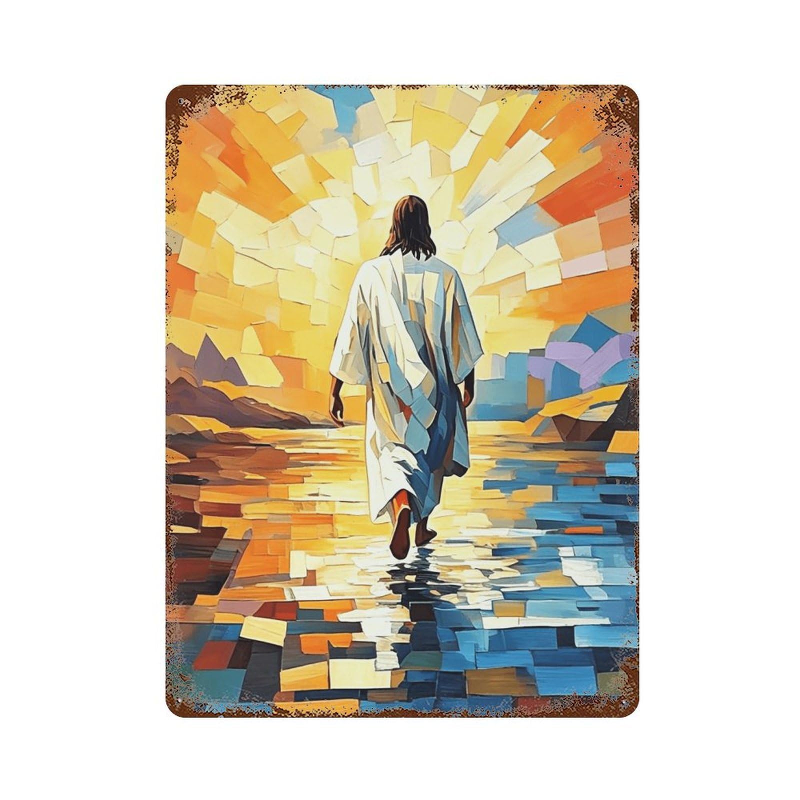 MGHTGRWE Christ Advent (1) Poster Wall Art Iron Vintage Metal Tin Sign Modern Home Cofffee Club Art Bar Shop Decor 40x30cm