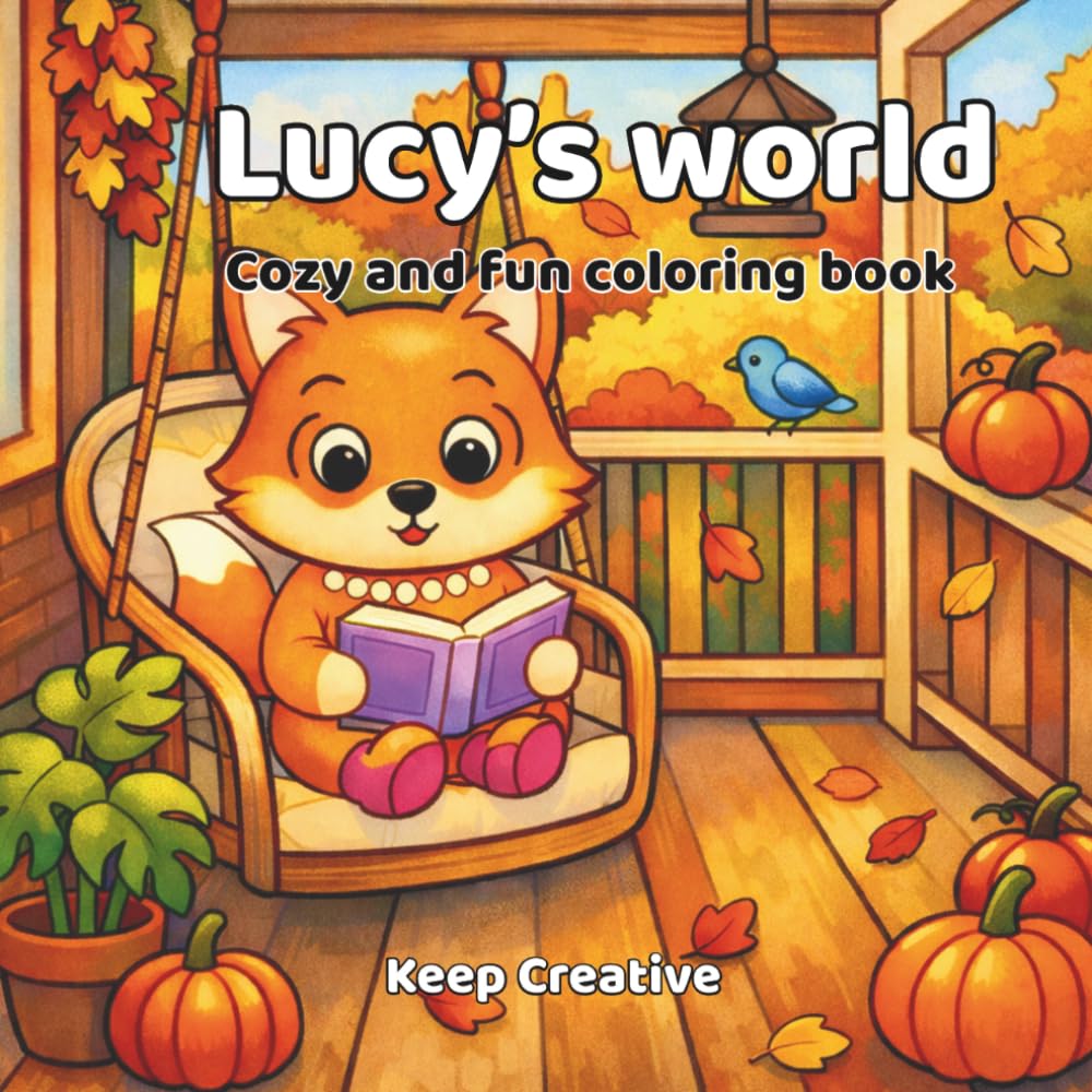 Lucy's world: Cute and cozy coloring book