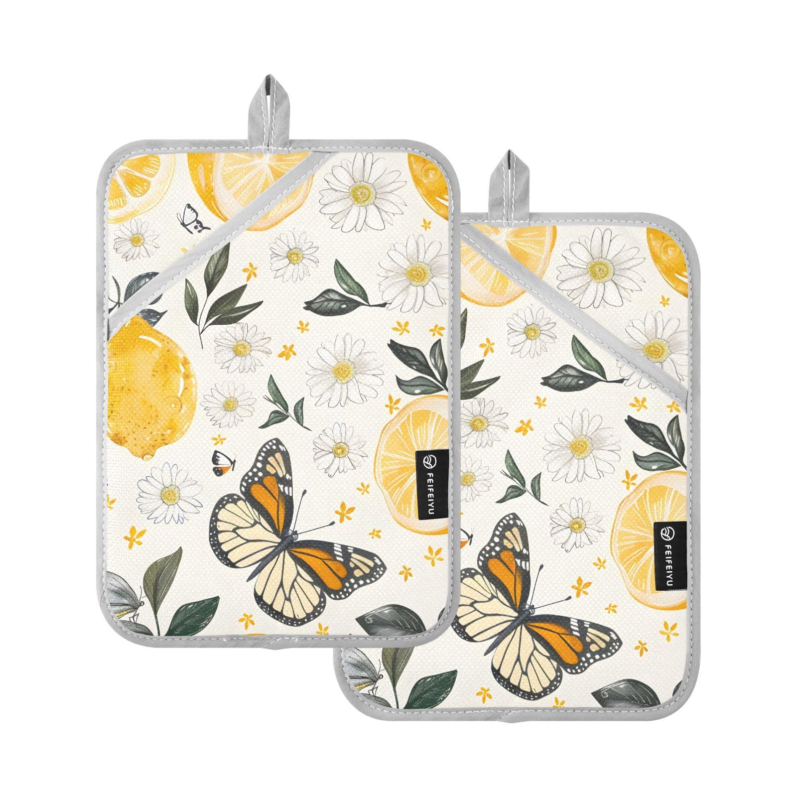 Maniques JIPONI citrons pour sortir vos plats du four sans risque