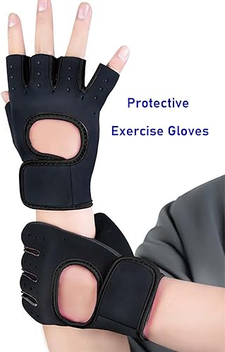 Miniatura 3 de Guantes de ejercicio para hombre y mujer, ligeros, protectores, para gimnasio, levantamiento de pesas, ciclismo, entrenamiento