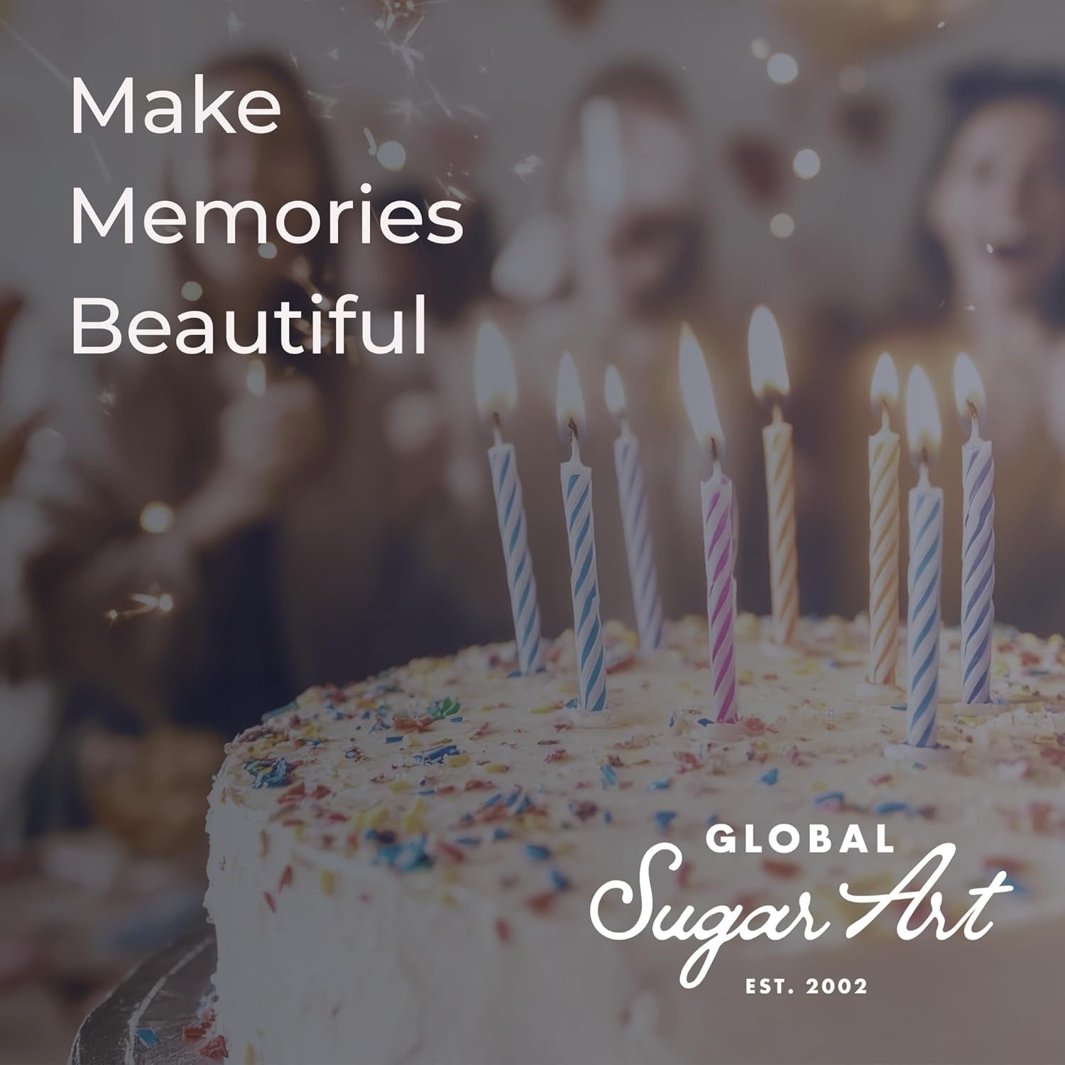 Global Sugar Art Blossom Sugar Wedding Cake Flowers White with Pearl Stamens, Unwired, 100 Count by Chef Alan Tetreault