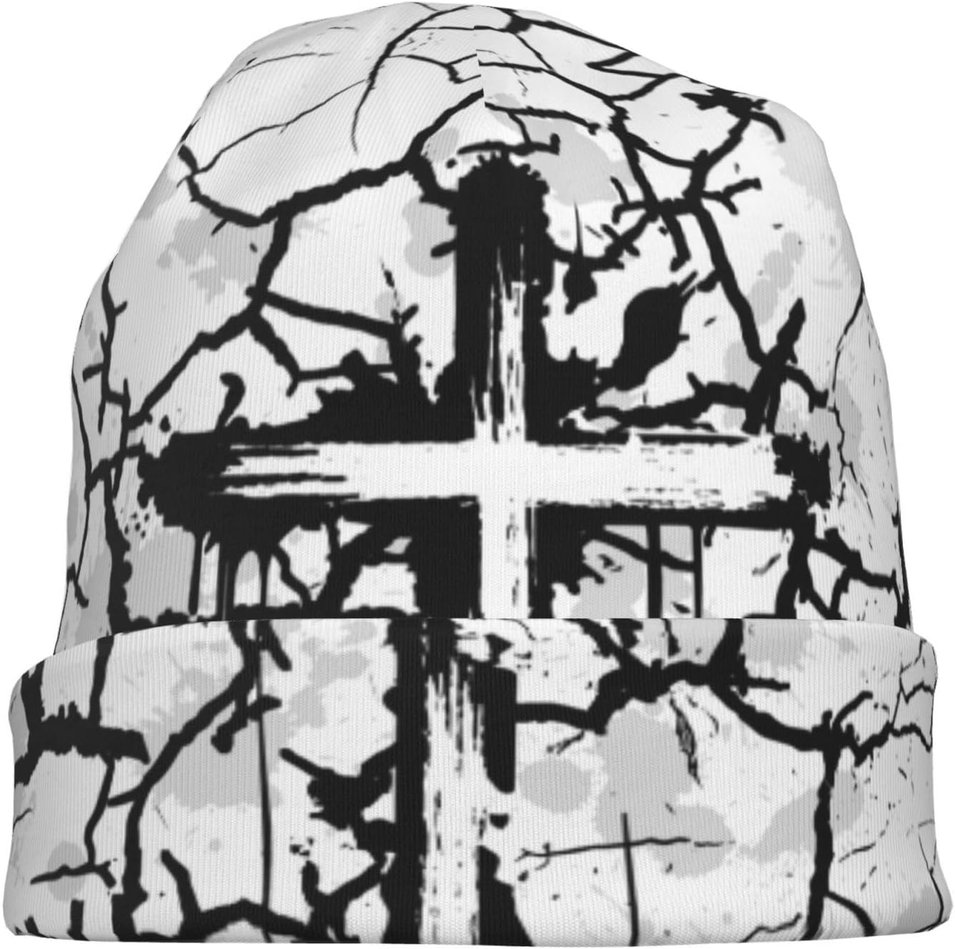 Jesus Christian Cross Beanie Chemo Hat Cancer Headwear Knitted Hats Slouchy Cap for Adults Women Men - Image 9