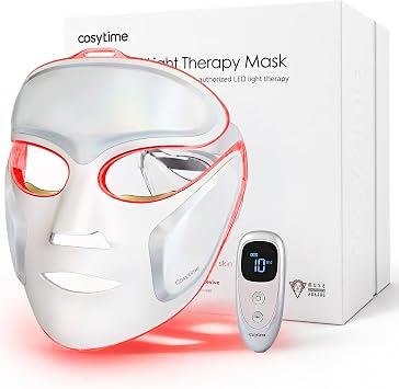 Red Light Therapy Mask for Face, FDA-Cleared, Birthday Gifts for Wife | 210 LEDs, 3 Modes, Wrinkle Treatment, Anti Acne, Red Blue NIR, Full Face Coverage, Home Facial Skincare for Women