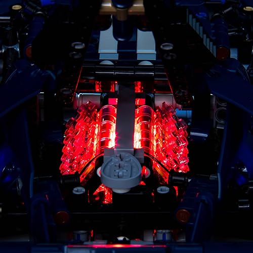 Miniatura 5 de Kit de luces LED para Lego Ford GT 42154, juego de iluminación de conexión USB compatible con Lego 42154 (solo luces, sin modelos Lego) (clásico)