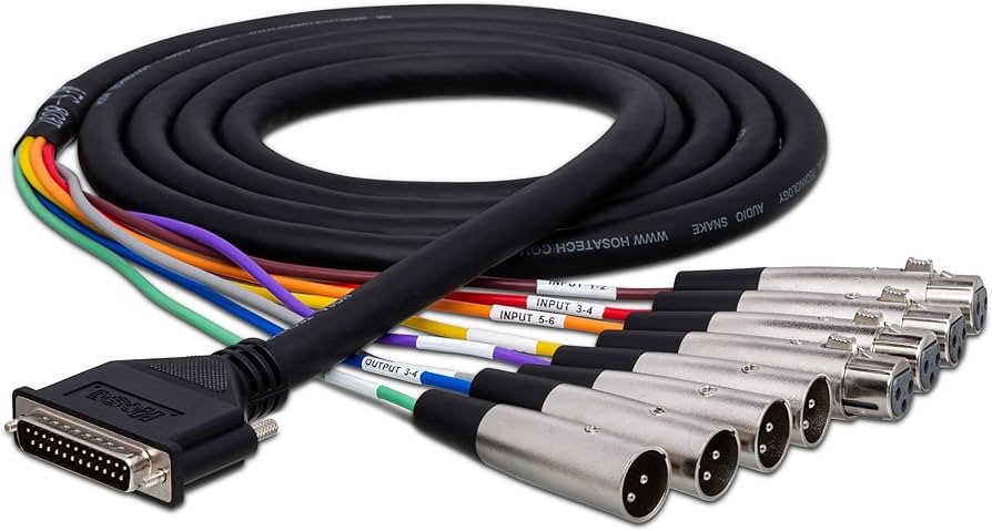 Amazon.com: Hosa AES-803T AES/EBU Snake, DB25 to 4 x XLR3M and 4 x