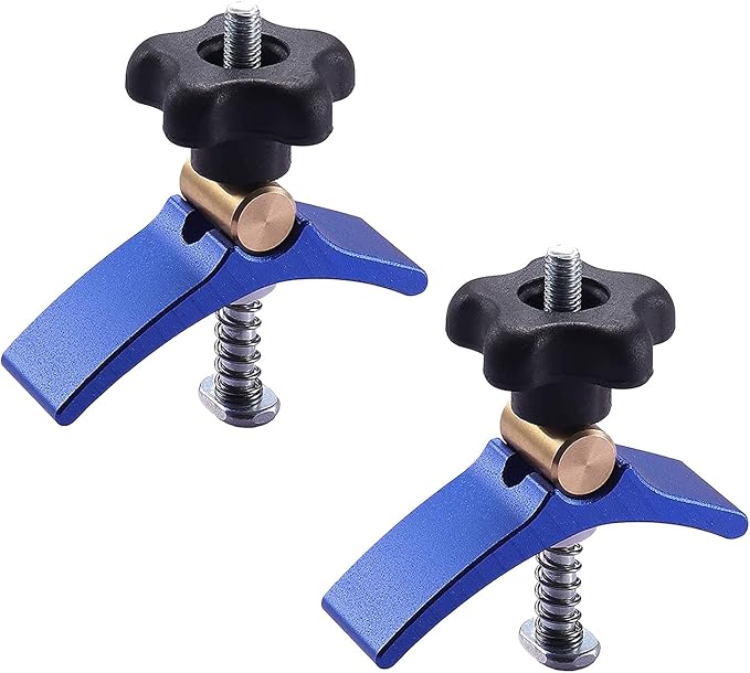 TTrack Mini Hold Down Clamp Kit, 2Pcs Aluminum Alloy M6 TSlot Hold Down Clamp, CNC Router