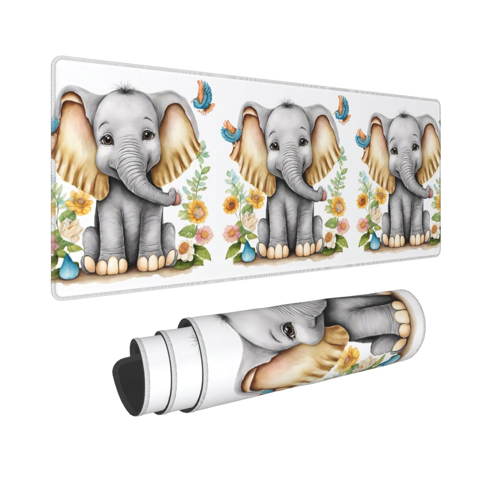 Grand tapis de souris de jeu éléphant 80x30.5 cm antidérapant - 8