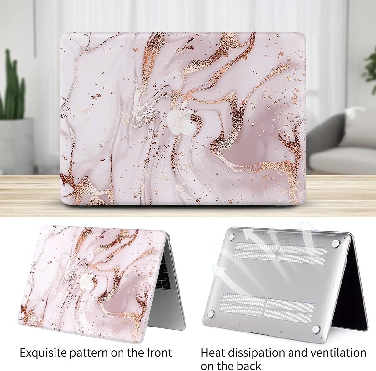 Watbro Compatible with MacBook Pro 13 inch Case 2020 2019 2018 2017 2016 Release M1 A2338/A2289/A2251/A2159/A1989/A1706/A1708 Laptop Hard Shell Case & Keyboard Cover,Colorful Marble