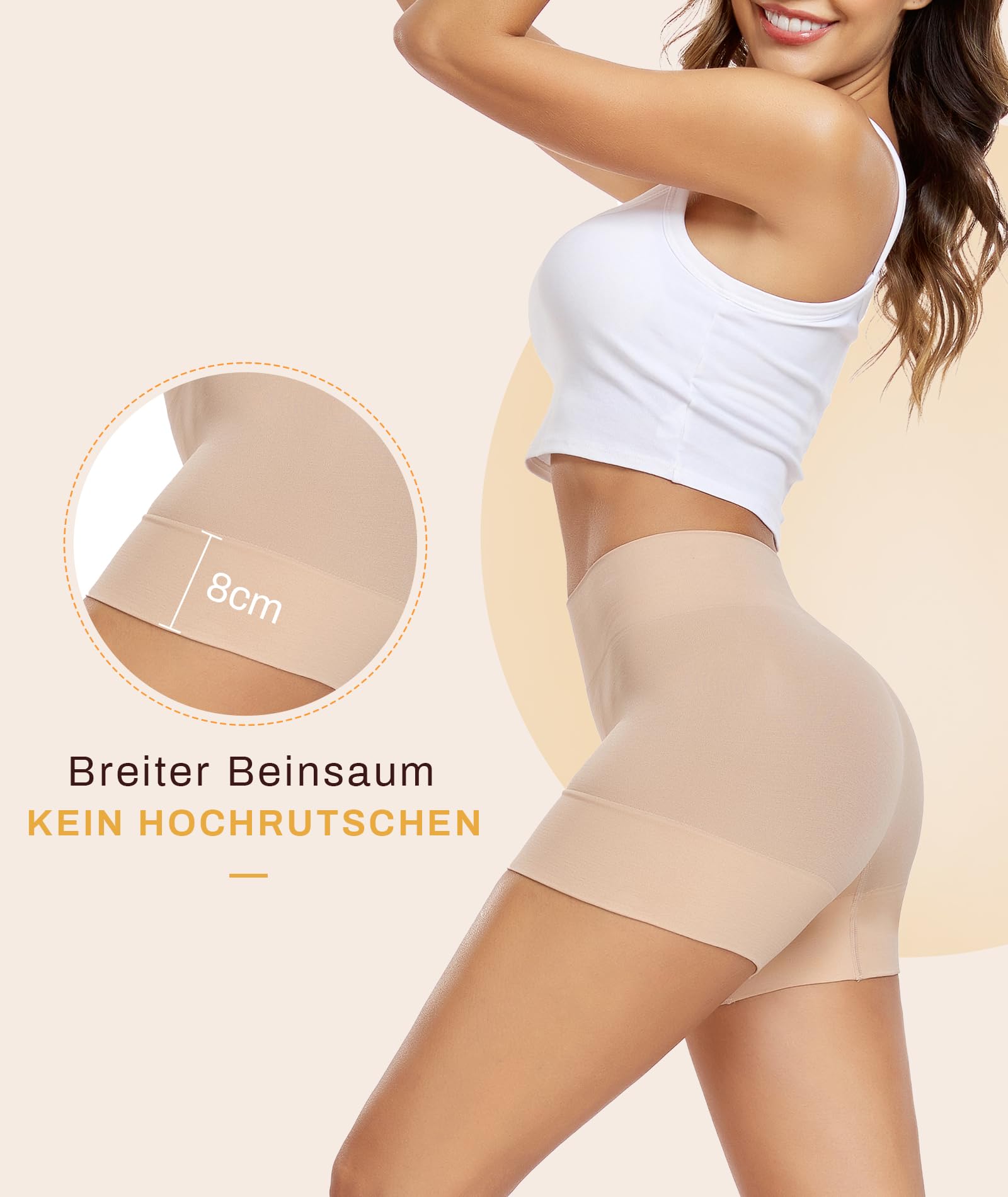 SIMIYA Shorts de Cyclisme pour Femmes, Taille Haute, Sans Coutures, S-3XL