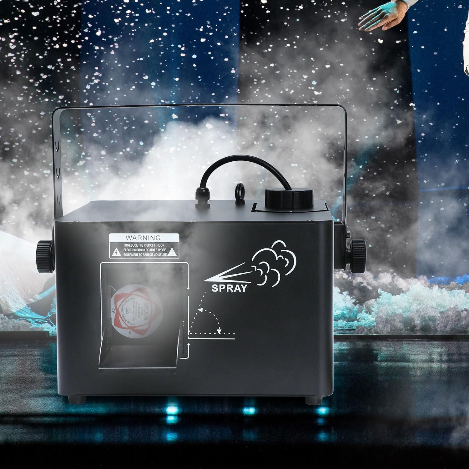 1500W Haze Machine with Remote Control & DMX, Low Profile Fog Machine for Stage, DJ, Wedding, Theater, and Party Effects-Black