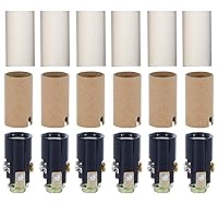 Vista 1 de Creative Hobbies® Kit de accesorios de iluminación para candelabros E-12 enchufes con aisladores de cartón y cubiertas de plástico blanco de 1¾