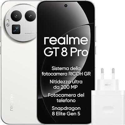 realme GT 8 Pro Smartphone 12GB+256GB, Sistema della fotocamera RICOH GR, Nitide