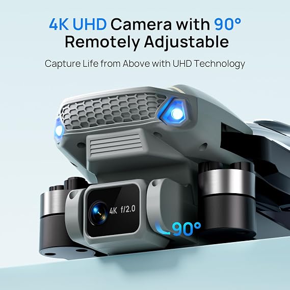 Ameta Drones with Camera for Adults 4k UHD, S20 Lite Brushless Motor FPV Foldable RC Drones for Adults Kids Beginners with 36 Mins Long Flight, Altitude Hold, Headless Mode, Circle Fly, 360 Flips, Cool Toys Gifts for Men Boys(Under 249G)