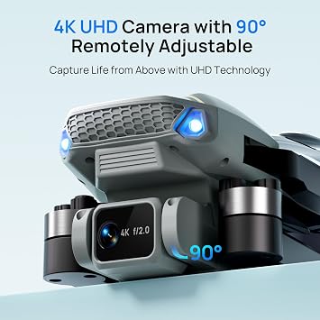 Ameta Drones with Camera for Adults 4k UHD, S20 Lite Brushless Motor FPV Foldable RC Drones for Adults Kids Beginners with 36 Mins Long Flight, Altitude Hold, Headless Mode, Circle Fly, 360 Flips, Cool Toys Gifts for Men Boys(Under 249G)