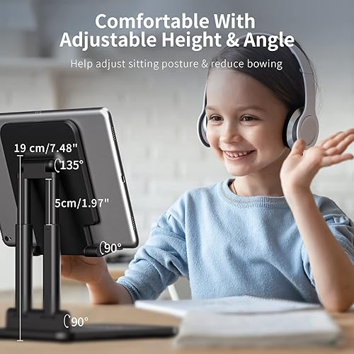 Miniatura 4 de Soporte para tablet TriPro, soporte para monitor portátil ajustable y plegable, 4.72 pulgadas de ancho, súper estable, compatible con tabletas de 7