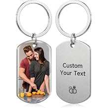 Custom Double-Sided Keychain Personalized Engraved Keychains with Name or Text, Customized Gifts for Women Men