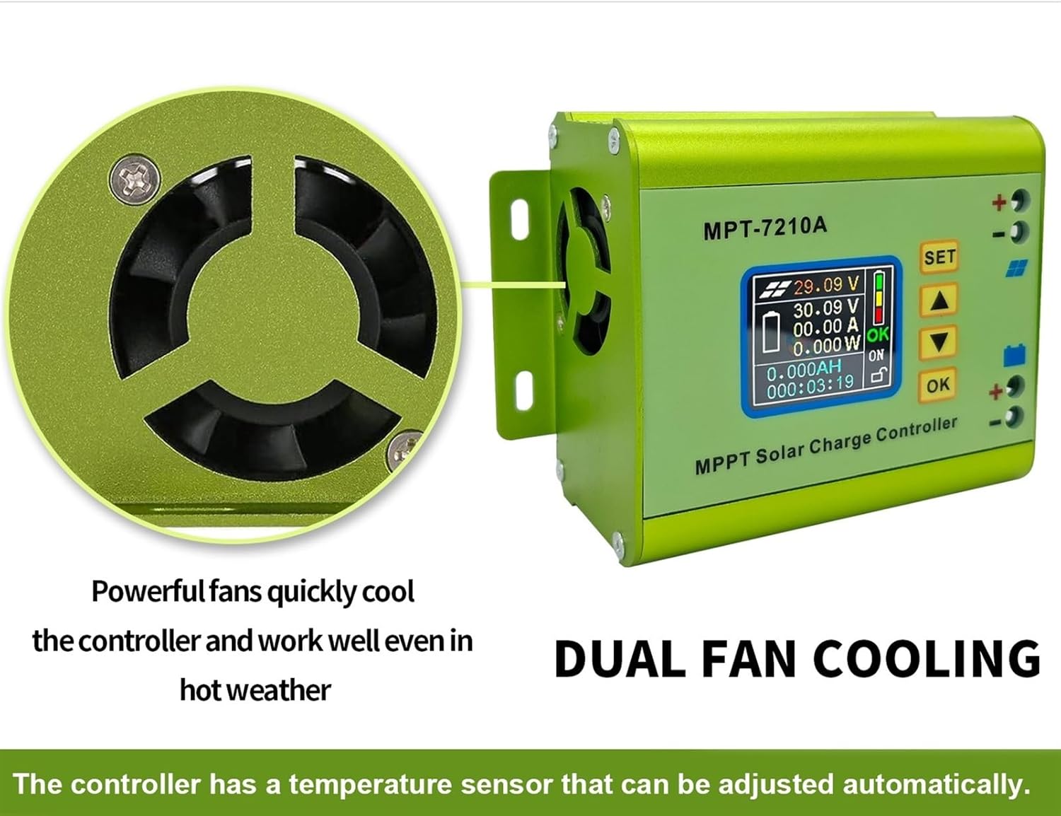 Real MPPT Solar Battery Charger Panel Digital Charge Controller 24V/36V/48V/60V/72V 10A Boost Voltage Module