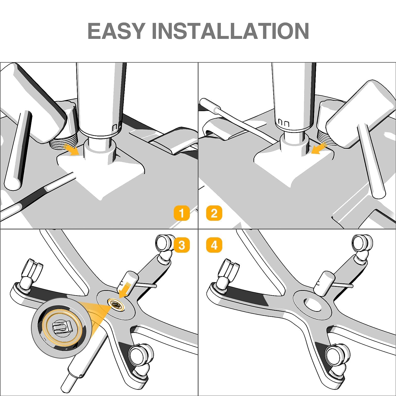 Buy Office Chair Cylinder Replacement,HeavyDuty Gas Lift Cylinder Fits
