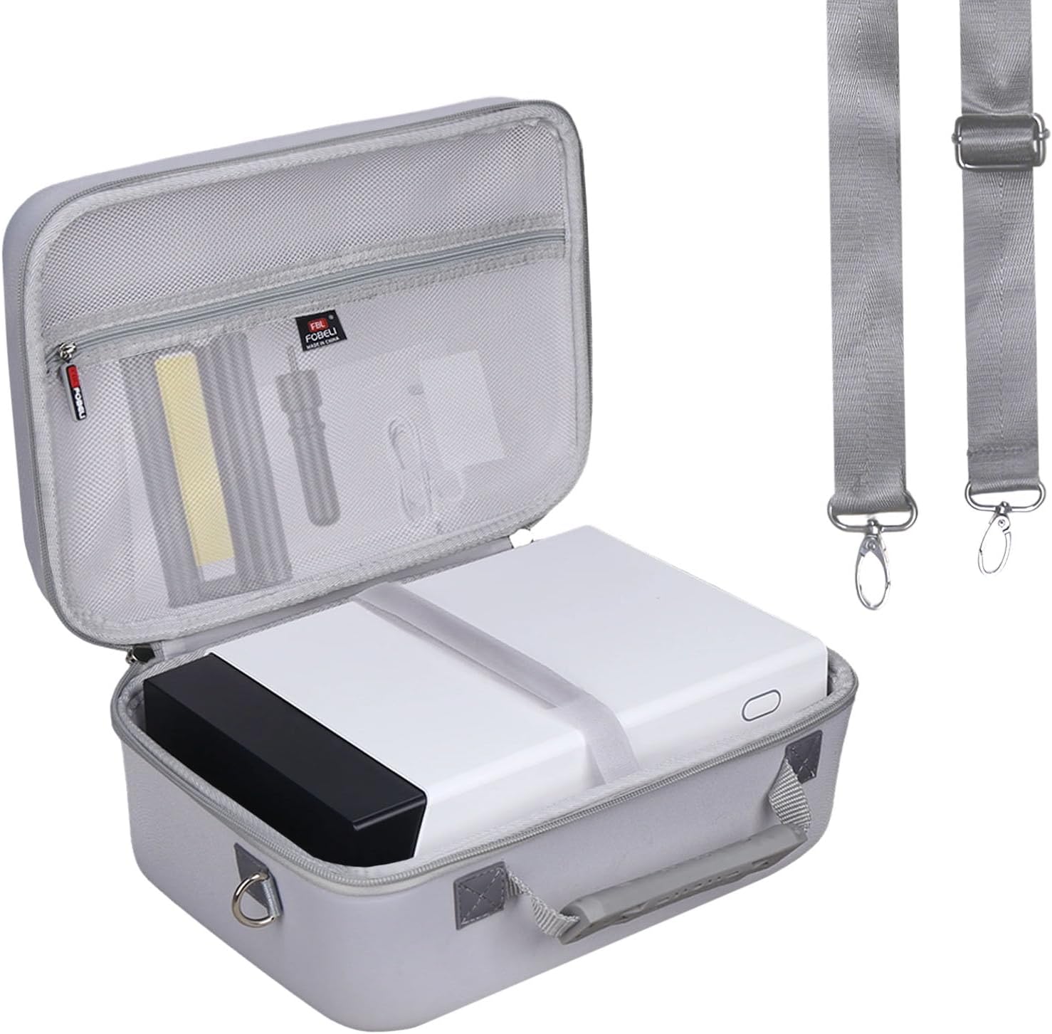 FBLFOBELI Hard Storage Case Compatible with Liene PixCut S1 Color Sticker Printer & Die Cutting Machine, EVA Hard Carrying Case with Shoulder (Gray, Case Only)