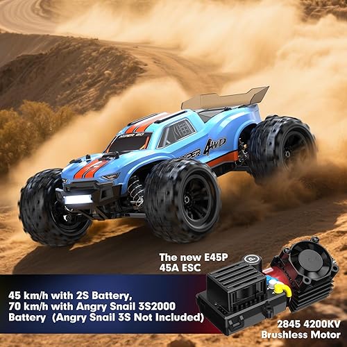 Miniatura 2 de MJX Hyper GO H16MT 116 4X4 RTR - Autos RC rápidos sin escobillas para adultos, camiones RC de máximo 43 mph, auto de control remoto portátil para