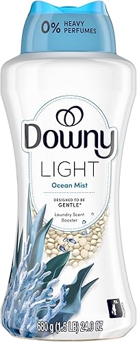 Miniatura 10 de Downy Cuentas potenciadoras de aroma ligero en lavado, aroma a niebla oceánica, 24 onzas, sin perfumes pesados, cuentas potenciadoras de aroma de