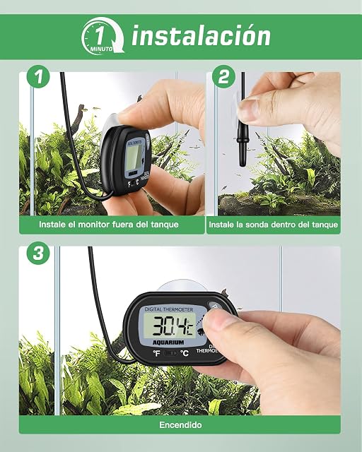 Foto 8 de 8 de Zacro Termómetro Acuario - LCD Digital Termómetro Acuario con Ventosa y Sonda de Inmersión para Acuario…