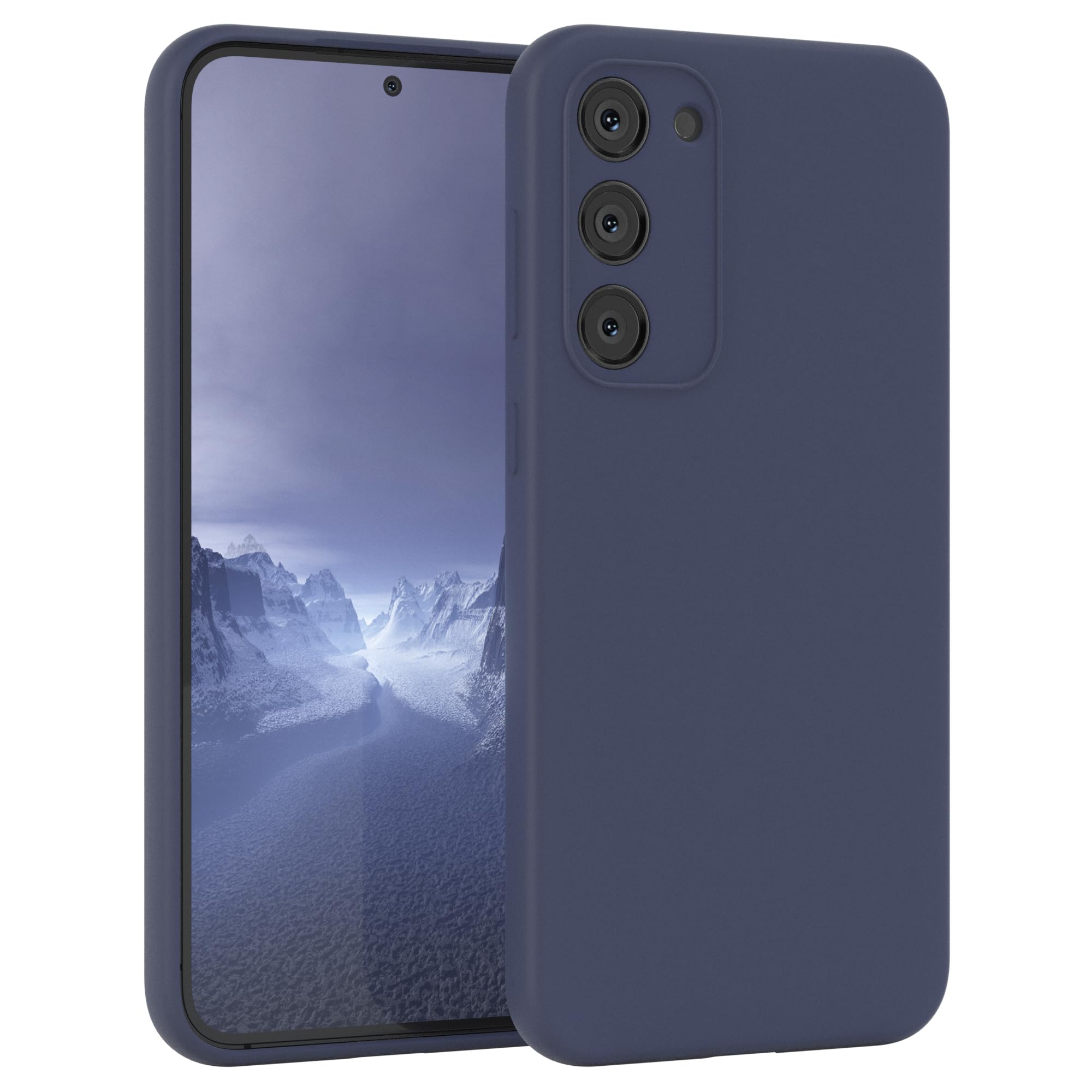 EAZY CASE Cover Shell Cover Shell - Galaxy S23 Plus | Dünn Transparent Silikonhülle, Nacht Blau