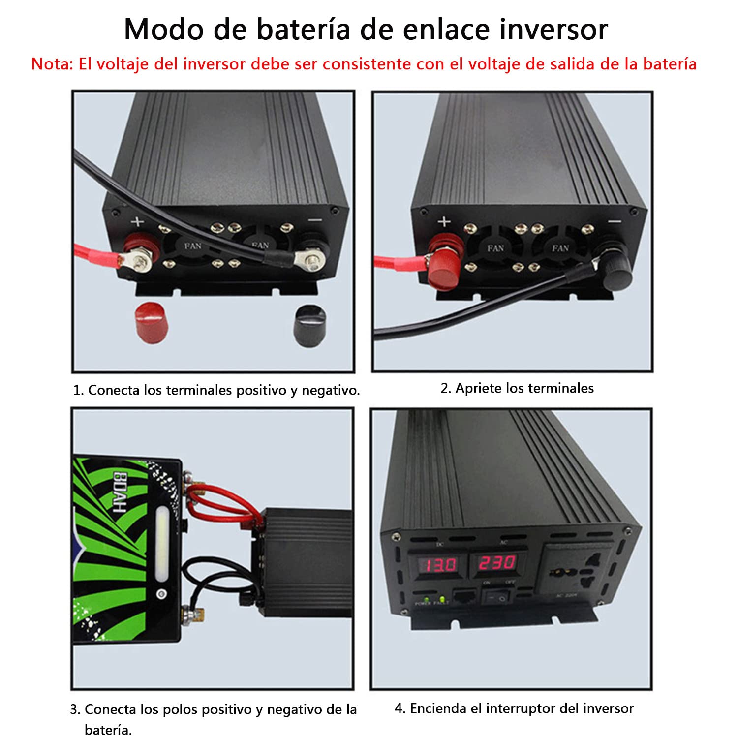 Przetwornica czystej fali sinusoidalnej Przetwornica mocy 4000W 12 V 24 V 48 V 60 V DC na 230V AC Przetwornica napięcia do samochodów kempingowych, ciężarówek, łodzi, kempingów,48V