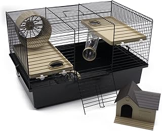 Interzoo Hamsterkäfig, Käfig, Matt mit super Ausstattung in beige