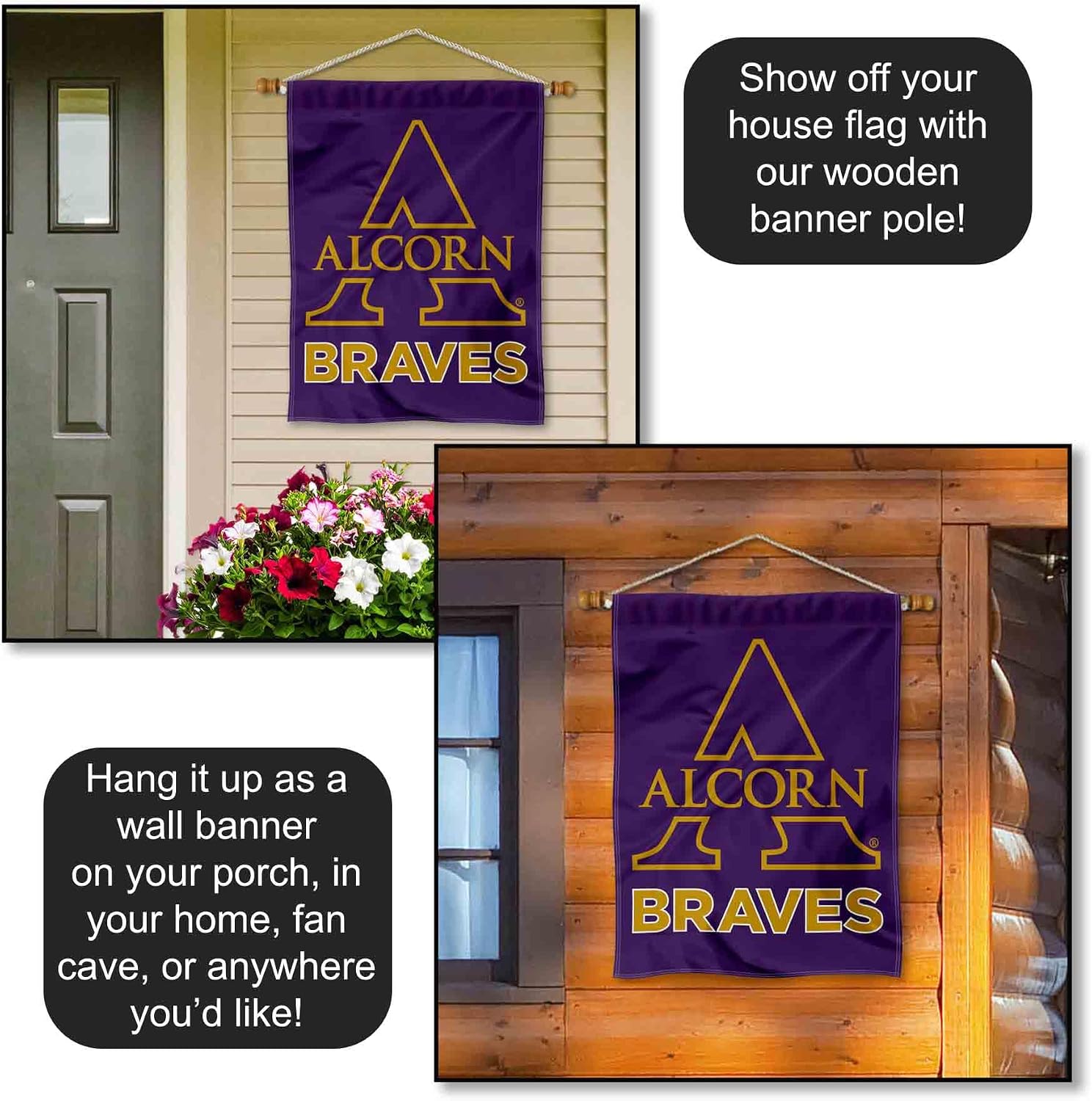 Alcorn State Braves Double Sided House Banner Flag