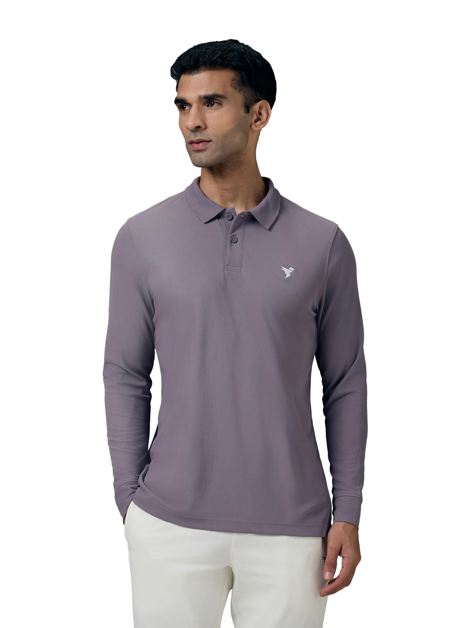 technosport Mens Slim Fit Polyester Active Wear Collar Polo T-Shirt with Long Sleeves for Workout, Sports-picture-20