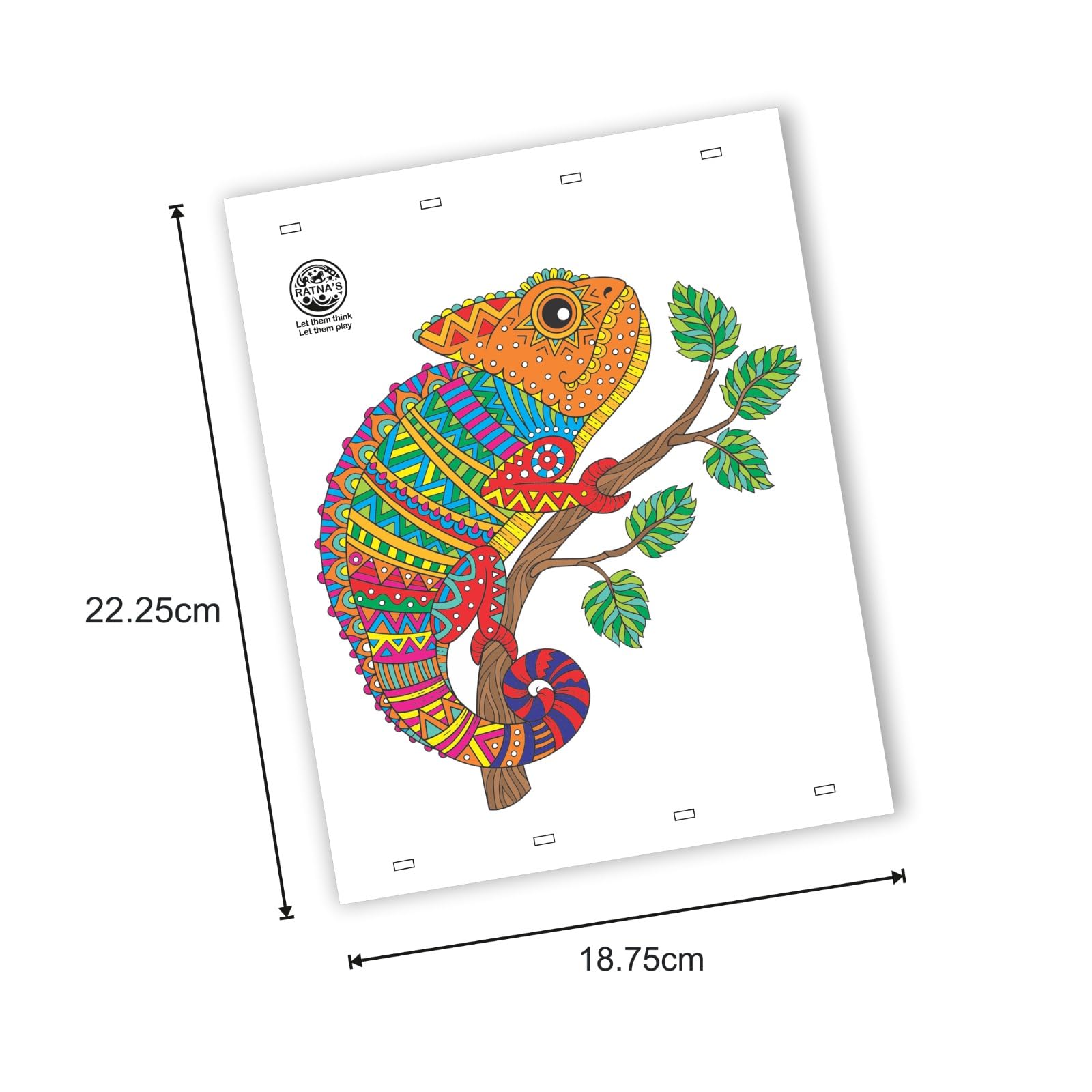Ratna's Jungle Mandala Art Colouring Kit - 20 Sheets (35 x 27.5 cm) with 12 Sketch Pens Inside - Creative Coloring Fun for All Ages 1