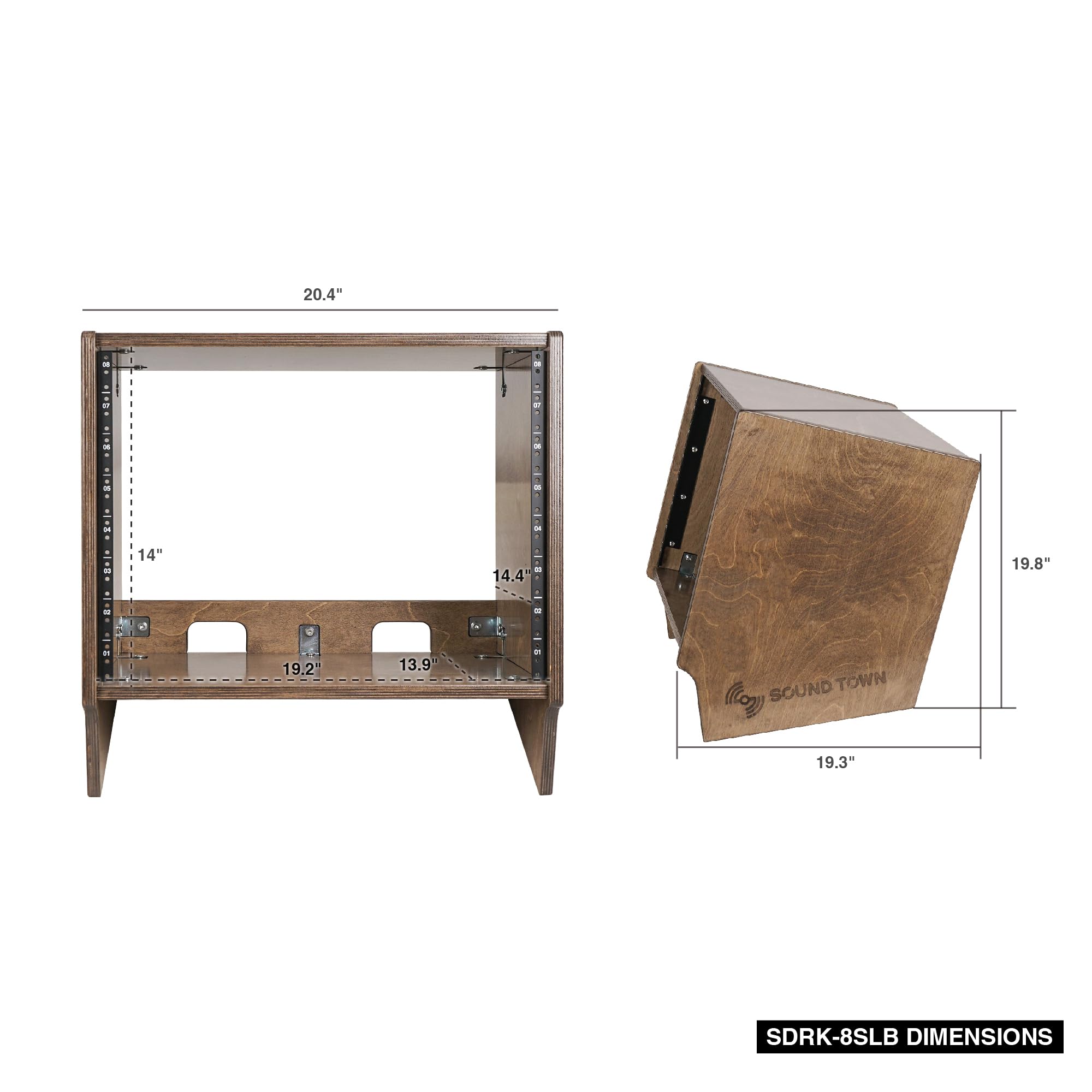 cartonode engineering ハークサイズスタジオラック FRP製 Amazon.com: Sound Town DIY 8U Solid Carbonized Bamboo Studio Rack