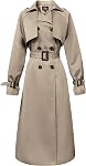 Classic Long Women's Trench Coat - Timeless Style, Windproof and Water-Repellent Outerwear for Any Occasion - Crescentt