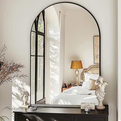 Miniatura 2 de Antok Espejo de baño arqueado, espejo de pared de 24 x 36 pulgadas, espejos de tocador para sobre el fregadero, espejos de baño con marco de