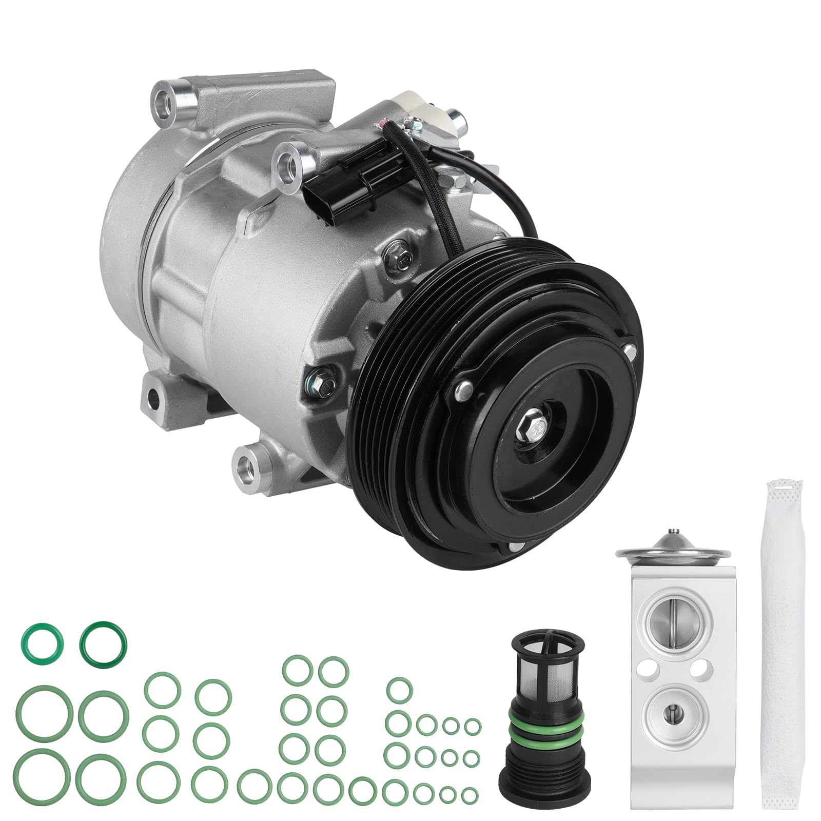 Nowa sprężarka AC ze sprzęgłem i zestawem komponentów do Hyundai Tucson 2010-2015 2.0 2.4L, dla Kia Sportage 2011-2016 2.0L 2.4L