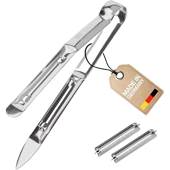 Westmark Asparagus Peeler with 2 Replacement Blades, Monopol Edition, Asparago Due, Stainless Steel, 607233E6