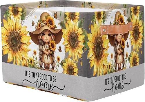 Vista 87 de Cestas de almacenamiento con asas, cubo de almacenamiento rectangular de tela rectangular plegable de juguetes para armario, estantes, lavandería, C