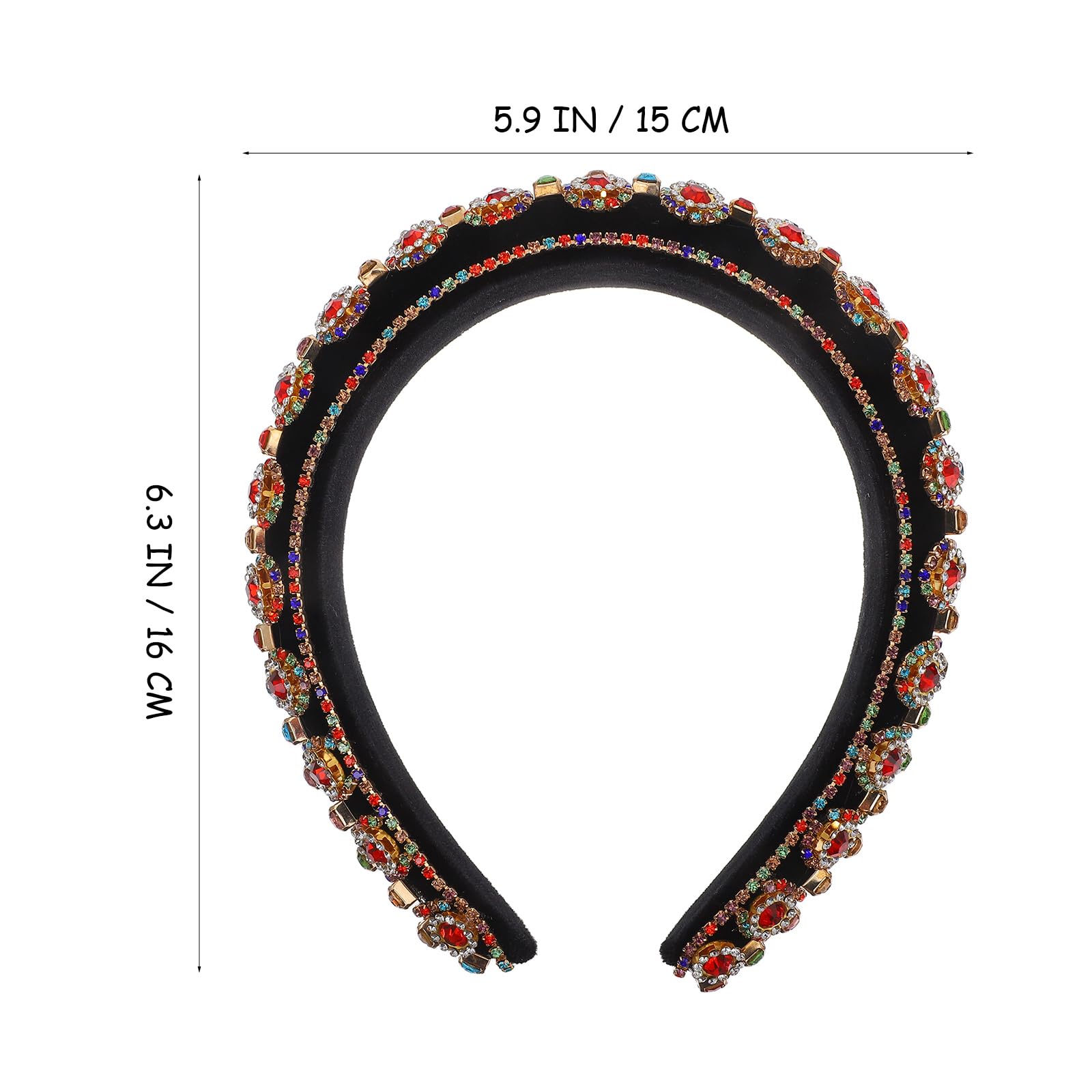 balacoo Fascia per capelli con strass alla moda per le donne con strass di cristallo russo fasce imbottite fasce per capelli da bagno fasce annodate fascia per capelli ragazza gemma in tessuto